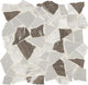 12x12 Predella Fragment Shard Random Pattern  Mosaic Mixed-Color Tumbled Natural Stone Tile Brown Gray