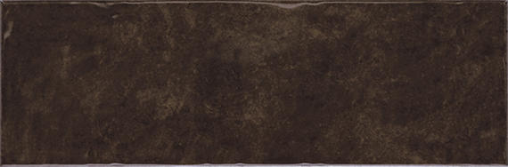 4x12 Studio Haven  Mosaic Stone-Look Glossy Smooth Ceramic Tile Deep Brown