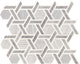 12x10 Fonte Hexagon Trident  Mosaic Marble-Look Honed Natural Marble Tile Gray Marble