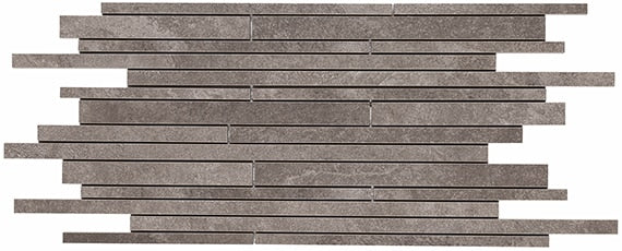 12x30 Delegate Linear Random Pattern Mosaic Stone-Look Matte Smooth Porcelain Tile Taupe Gray