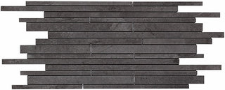 12x30 Delegate Linear Random Pattern Mosaic Stone-Look Matte Smooth Porcelain Tile