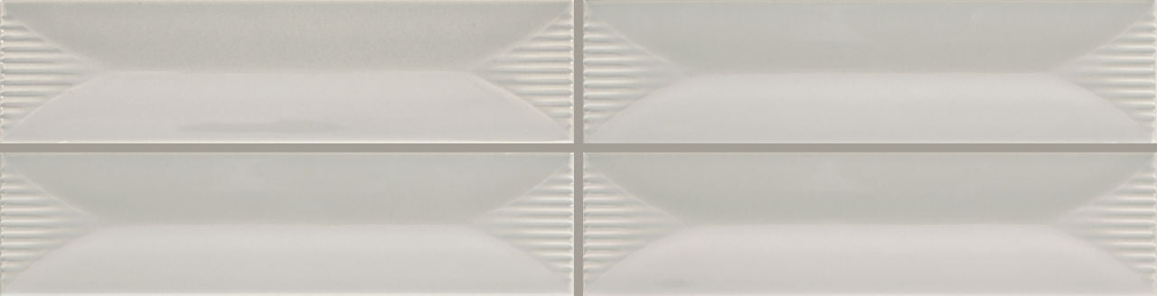 1/2x12 Color Story Pinstripes Jolly Solid-Color Glossy Wavy Ceramic Tile