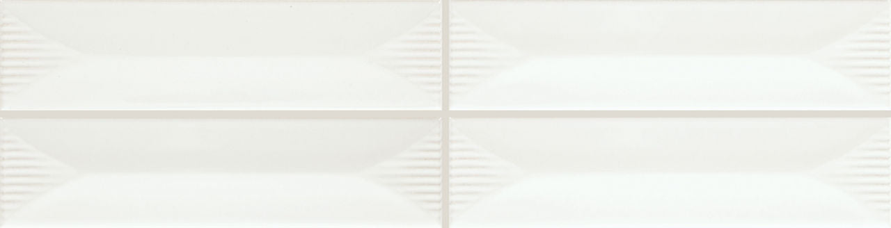 1/2x12 Color Story Pinstripes Jolly Solid-Color Glossy Wavy Ceramic Tile