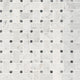12x12 Carrara Square & Rectangle Basketweave Mosaic Natural-Look Honed Smooth Marble Tile Medium Gray