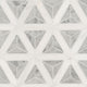 12x12 Carrara Triangle 3D-Geometric Faceted Mosaic Natural-Look Polished Smooth Marble Tile Medium Gray