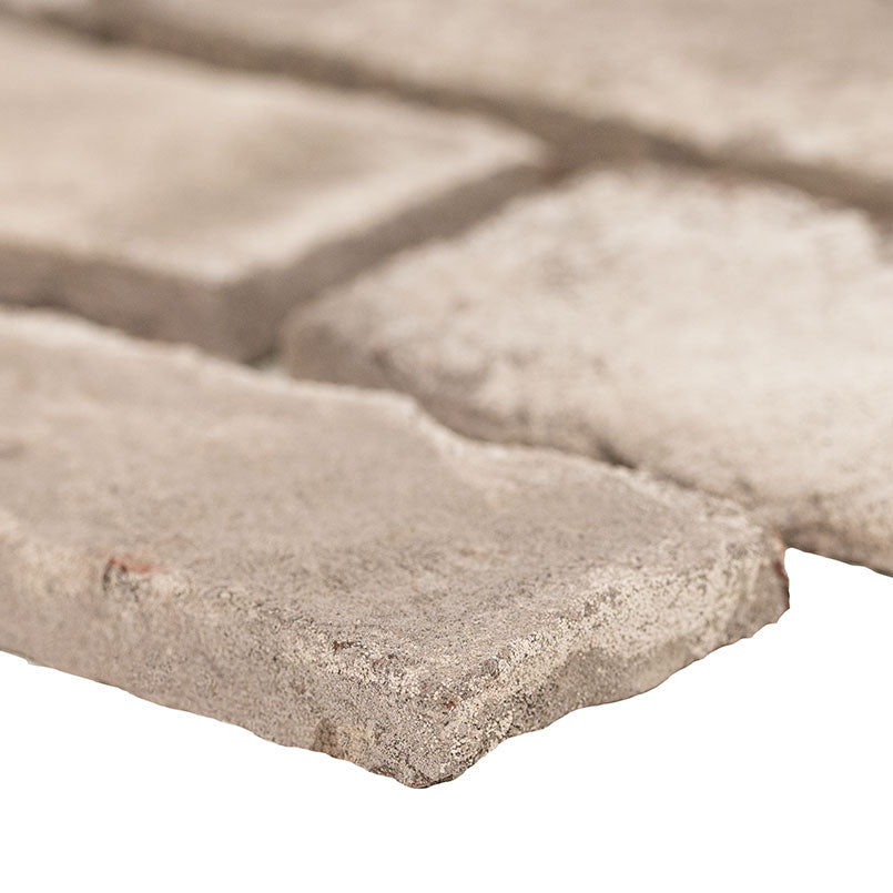 2.25x7.5 Doverton Mosaic Natural-Look Matte Rough Faux Brick Tile Brown Beige