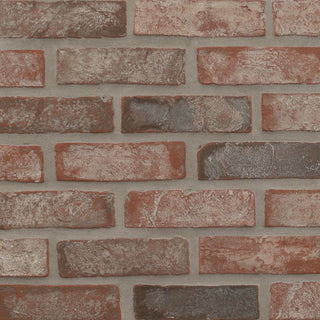 12x12 Noble Red Mosaic Concrete-Look Tumbled Textured Faux Brick Tile