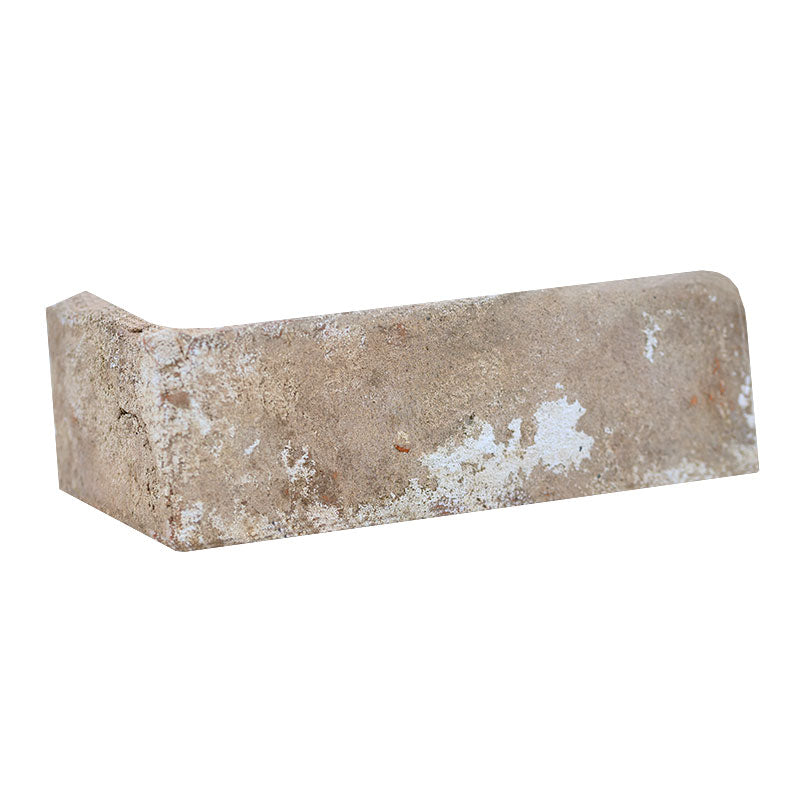 2.25x10.75 Doverton Corner Natural-Look Matte Rough Faux Brick Tile Brown Beige