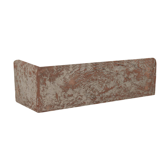 2.25x10.75 Noble Red Mosaic Concrete-Look Tumbled Textured Faux Brick Tile Brown Gray