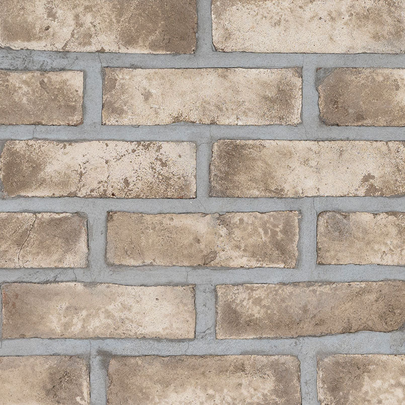 2.25x7.5 Doverton Natural-Look Matte Rough Faux Brick Tile Brown Beige