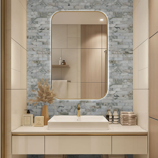 2x6 Coronado Mosaic Natural-Look Honed Smooth Marble Tile