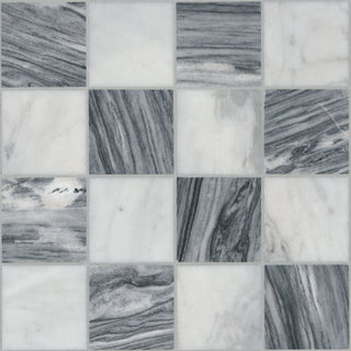 3x3 Firenze Mosaic Natural-Look Polished Smooth Marble Tile