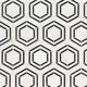 12x12 Georama Hexagon Framed Border Mosaic Natural-Look Polished Smooth Marble Tile White Black