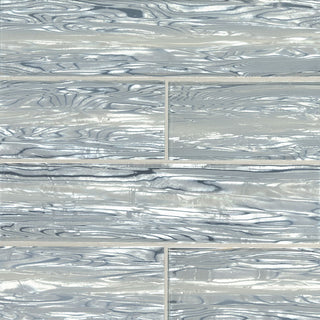 3x12 Chilcott Patterned Metallic-Look Glossy Wavy Glass Tile