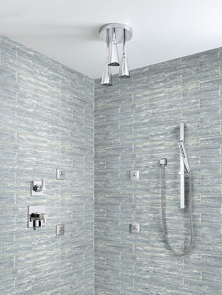 Blue Silver - 3x12 Chilcott Patterned Metallic-Look Glossy Wavy Glass Tile
