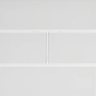 4x12 Ice Patterned Solid-Color Glossy Smooth Glass Tile