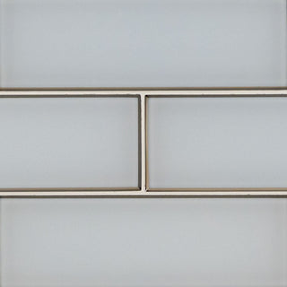 4x12 Ice Patterned Solid-Color Matte Beveled Glass Tile