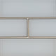 4x12 Ice Patterned Solid-Color Matte Beveled Glass Tile Light Gray