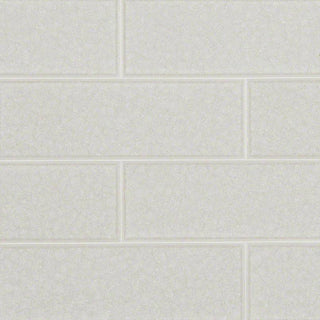 Light Gray - 3x9 Frosted Patterned Solid-Color Glossy Textured Glass Tile