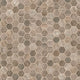 2'' Driftwood Hexagon Mosaic Wood-Look Matte Smooth Glass Tile Gray Brown