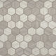 2'' Silva Hexagon Mosaic Marble-Look Matte Smooth Glass Tile Gray Beige