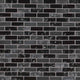 5/8x2 Glissen Mosaic Solid-Color Glossy Textured Glass Tile Black Gray
