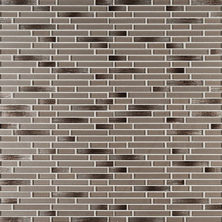 Taupe Brown - 12x12 Champagne Mosaic Metallic-Look Glossy Textured Glass Tile