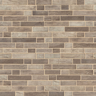 Beige Brown - 12x12 Driftwood Patterned Wood-Look Matte Smooth Glass Tile