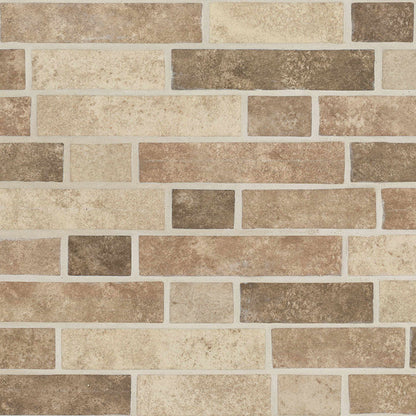 12x12 Sandhills Mosaic Stone-Look Matte Smooth Glass Tile Brown Beige
