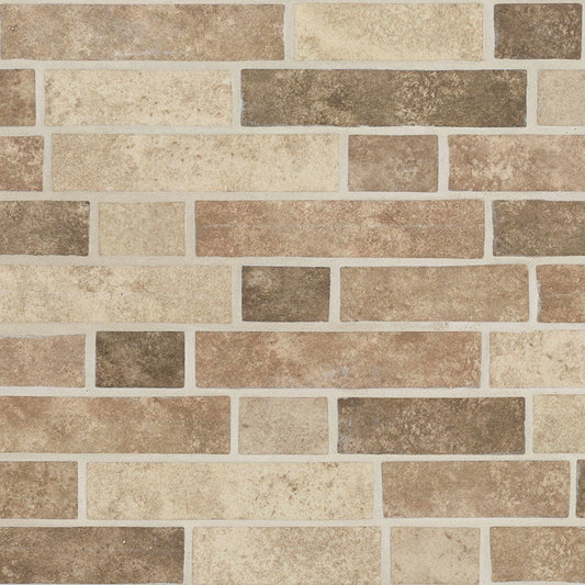 12x12 Sandhills Mosaic Stone-Look Matte Smooth Glass Tile Brown Beige