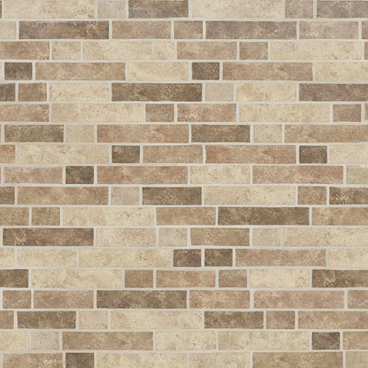 12x12 Sandhills Mosaic Stone-Look Matte Smooth Glass Tile Brown Beige