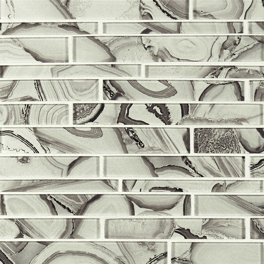 12x12 Super Nova Mosaic Stone-Look Glossy Smooth Glass Tile