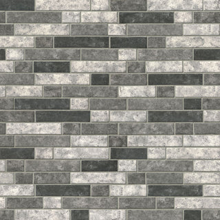 Gray Black - 12x12 Urban Mosaic Stone-Look Matte Smooth Glass Tile
