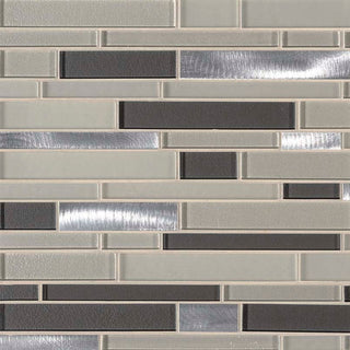 12x12 Urbanka Mosaic Metallic-Look Glossy Textured Glass Tile