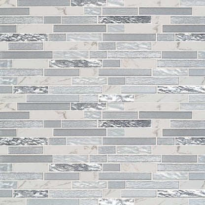 12x12 Whistler Mosaic Metallic-Look Metallic Textured Porcelain Tile Beige Silver