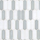 12x12 Pixie Picket Mosaic Solid-Color Glossy Textured Glass Tile White Blue