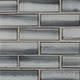 2x6 Ombre Patterned Marble-Look Matte Smooth Glass Tile Gray White