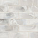 2x6 Pearla Mosaic Marble-Look Glossy Smooth Glass Tile White Pearl
