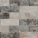 2x6 Savoy Mosaic Stone-Look Glossy Smooth Glass Tile Beige Gray