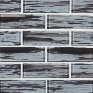 2x6 Verde Mosaic Stone-Look Matte Smooth Glass Tile