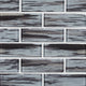 2x6 Verde Mosaic Stone-Look Matte Smooth Glass Tile Gray Blue