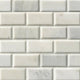 12x12 Greecian Subway Pattern Mosaic Natural-Look Polished Smooth Marble Tile Soft White
