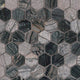 12x12 Henley Hexagon Mosaic Natural-Look Polished Textured Marble Tile Black Beige