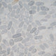 12x12 Rio Lago Oval Mosaic Pebble-Look Tumbled Smooth Marble Tile Gray White