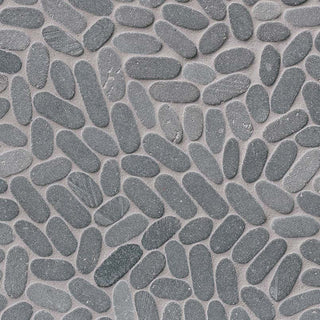 12x12 Rio Lago Oval Mosaic Pebble-Look Matte Textured Marble Tile