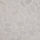 12x12 Rio Lago Oval Mosaic Pebble-Look Tumbled Textured Marble Tile Icy White