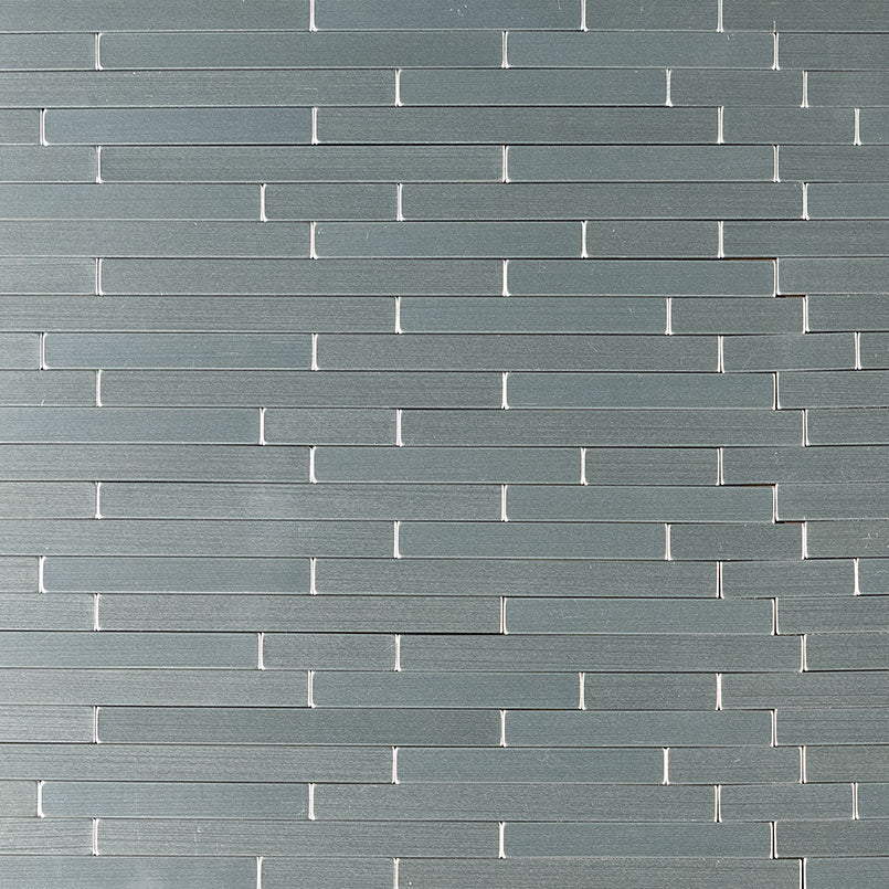12x12 Silverina Mosaic Metallic-Look Metallic Textured Metal Tile Blue Gray