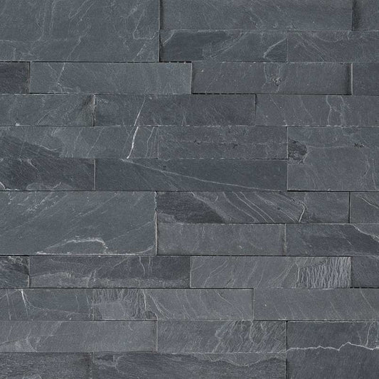 6x22 Midnight Mosaic Natural-Look Honed Textured Slate Tile