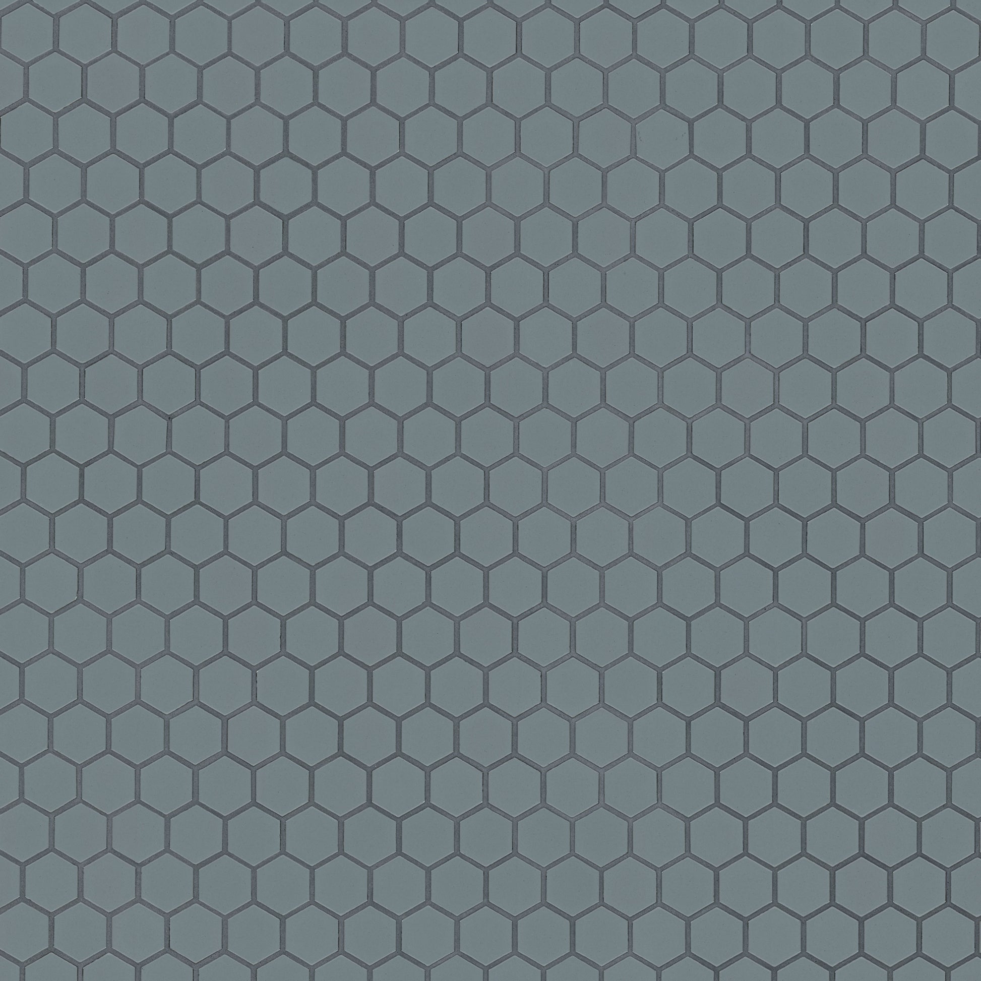 1 1/2'' Cielo Hexagon Mosaic Solid-Color Glossy Smooth Porcelain Tile Gray Blue