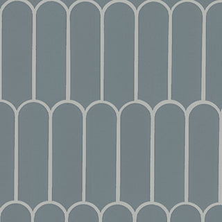 12x12 Cielo Oval Scallop Mosaic Solid-Color Glossy Smooth Porcelain Tile